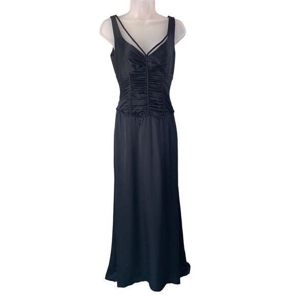 Ellie Tahari 100% Silk Black Maxi Formal Dress - Picture 1 of 11